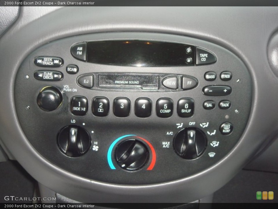 Dark Charcoal Interior Controls for the 2000 Ford Escort ZX2 Coupe #64544184