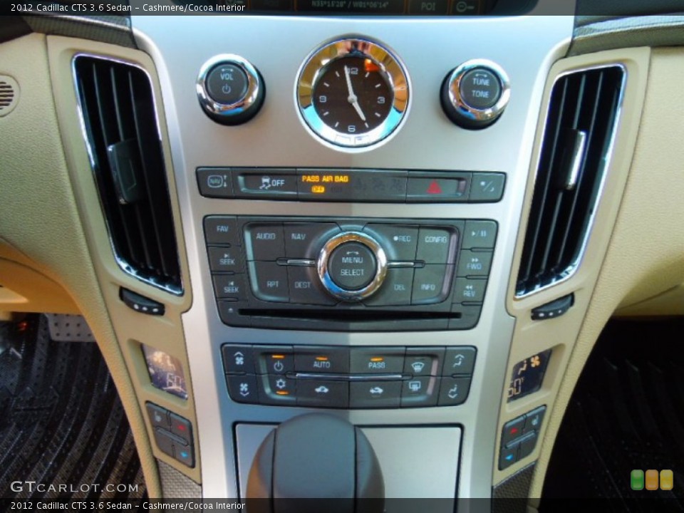 Cashmere/Cocoa Interior Controls for the 2012 Cadillac CTS 3.6 Sedan #64547150