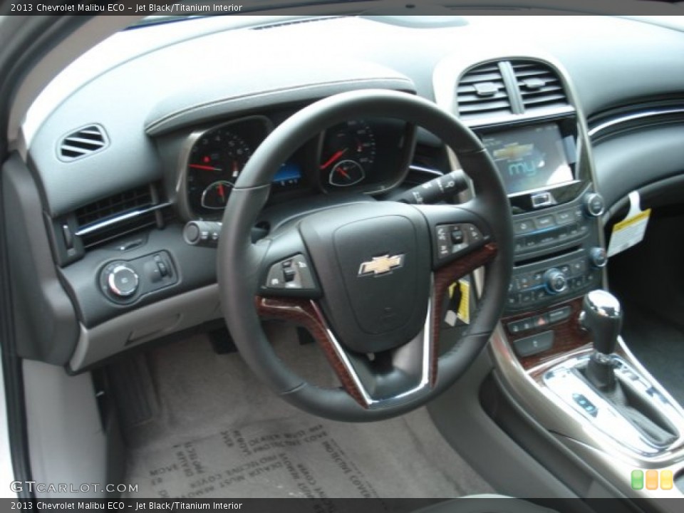 Jet Black/Titanium Interior Dashboard for the 2013 Chevrolet Malibu ECO #64549189
