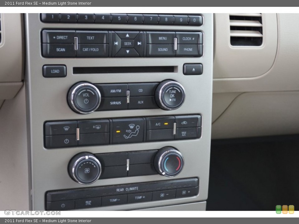 Medium Light Stone Interior Controls for the 2011 Ford Flex SE #64551729