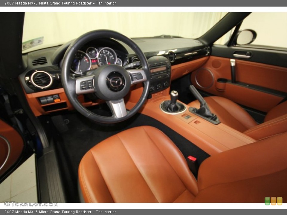 Tan Interior Prime Interior for the 2007 Mazda MX-5 Miata Grand Touring Roadster #64569137