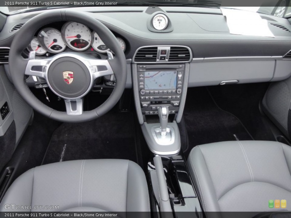 Black/Stone Grey Interior Dashboard for the 2011 Porsche 911 Turbo S Cabriolet #64582271