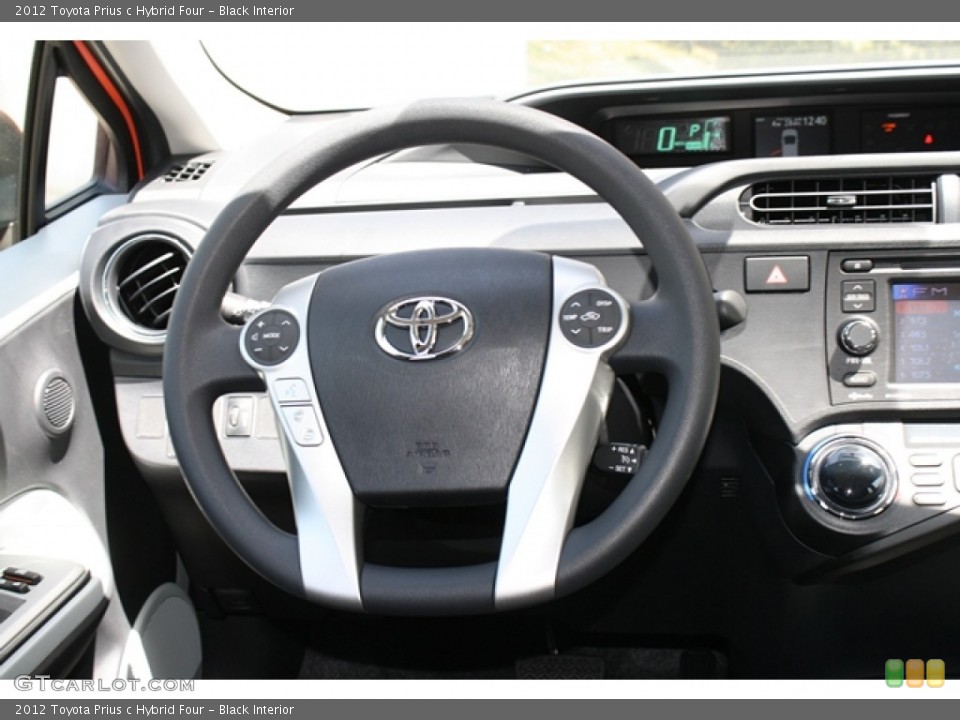 Black Interior Dashboard for the 2012 Toyota Prius c Hybrid Four #64588833