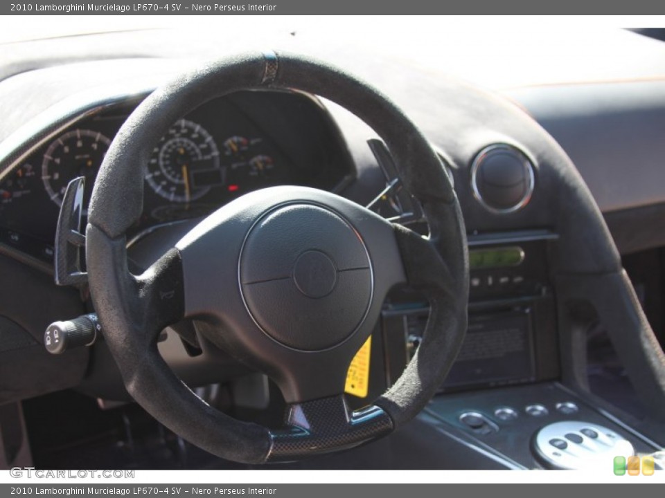 Nero Perseus Interior Steering Wheel for the 2010 Lamborghini Murcielago LP670-4 SV #64597680