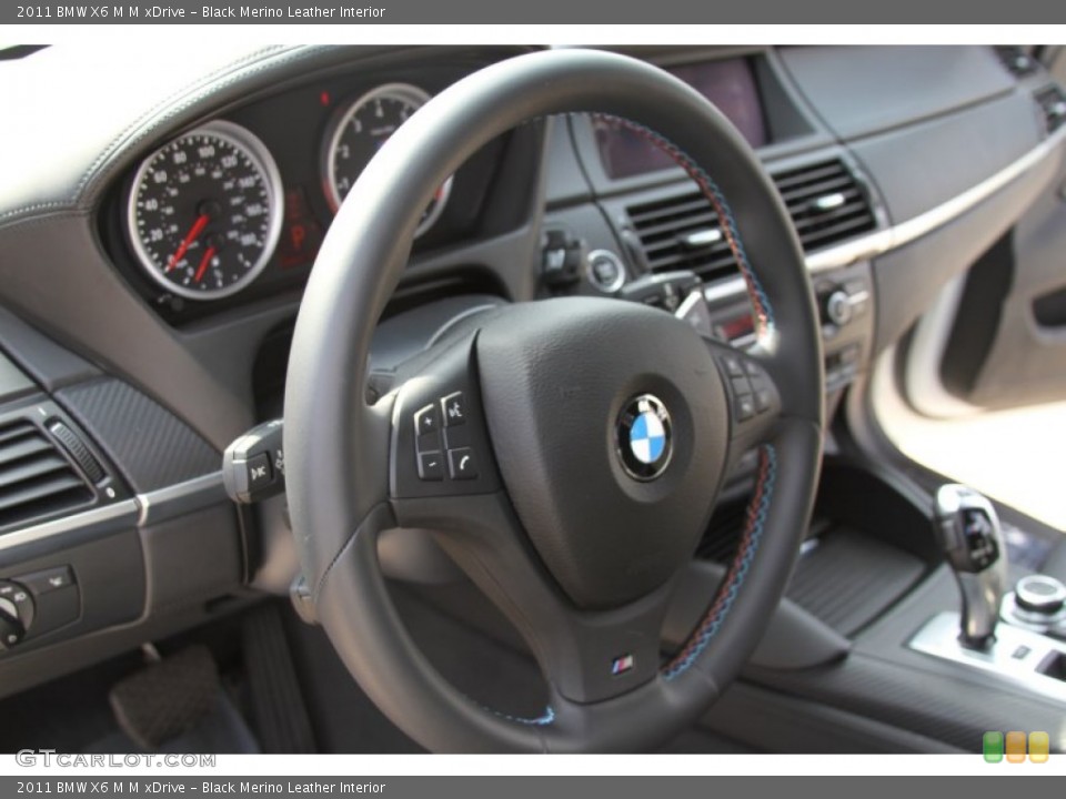 Black Merino Leather Interior Steering Wheel for the 2011 BMW X6 M M xDrive #64600878