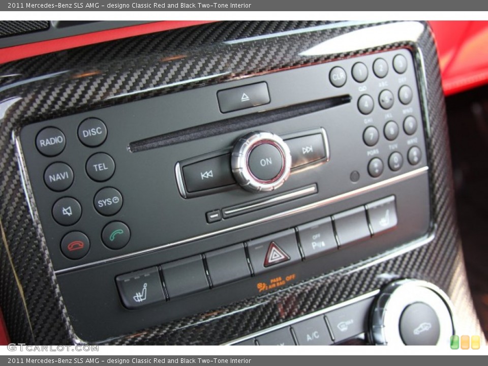 designo Classic Red and Black Two-Tone Interior Audio System for the 2011 Mercedes-Benz SLS AMG #64601097