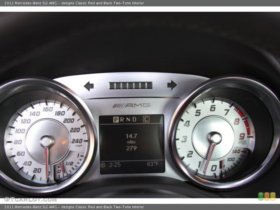 designo Classic Red and Black Two-Tone Interior Gauges for the 2011 Mercedes-Benz SLS AMG #64601121