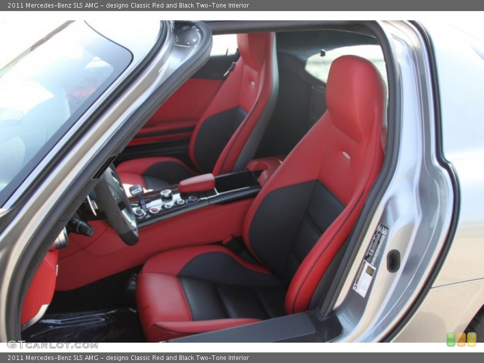 designo Classic Red and Black Two-Tone Interior Front Seat for the 2011 Mercedes-Benz SLS AMG #64601140