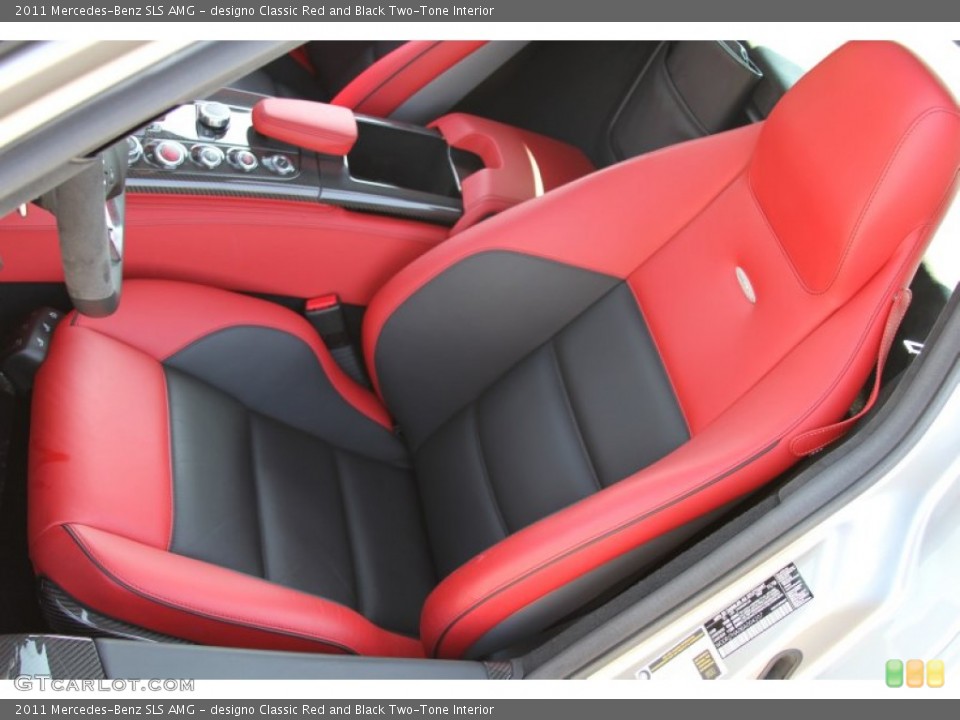 designo Classic Red and Black Two-Tone Interior Front Seat for the 2011 Mercedes-Benz SLS AMG #64601145