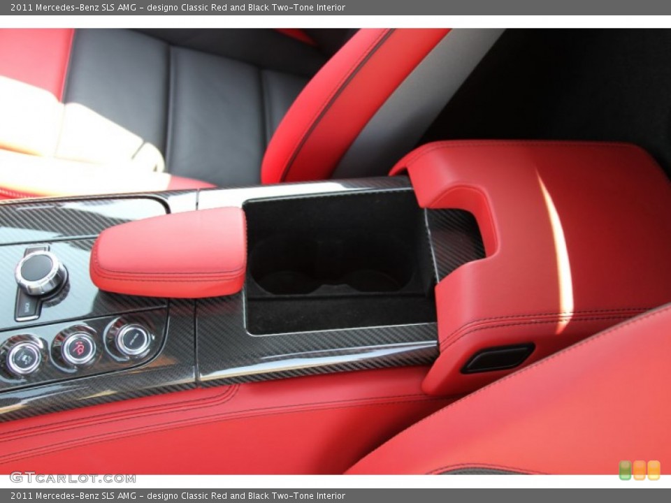 designo Classic Red and Black Two-Tone Interior Controls for the 2011 Mercedes-Benz SLS AMG #64601157