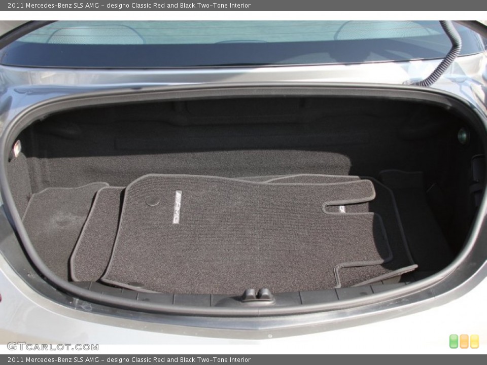 designo Classic Red and Black Two-Tone Interior Trunk for the 2011 Mercedes-Benz SLS AMG #64601187