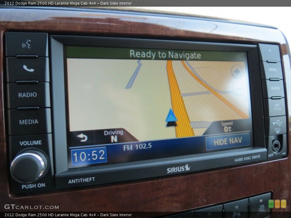 Dark Slate Interior Navigation for the 2012 Dodge Ram 2500 HD Laramie Mega Cab 4x4 #64605885