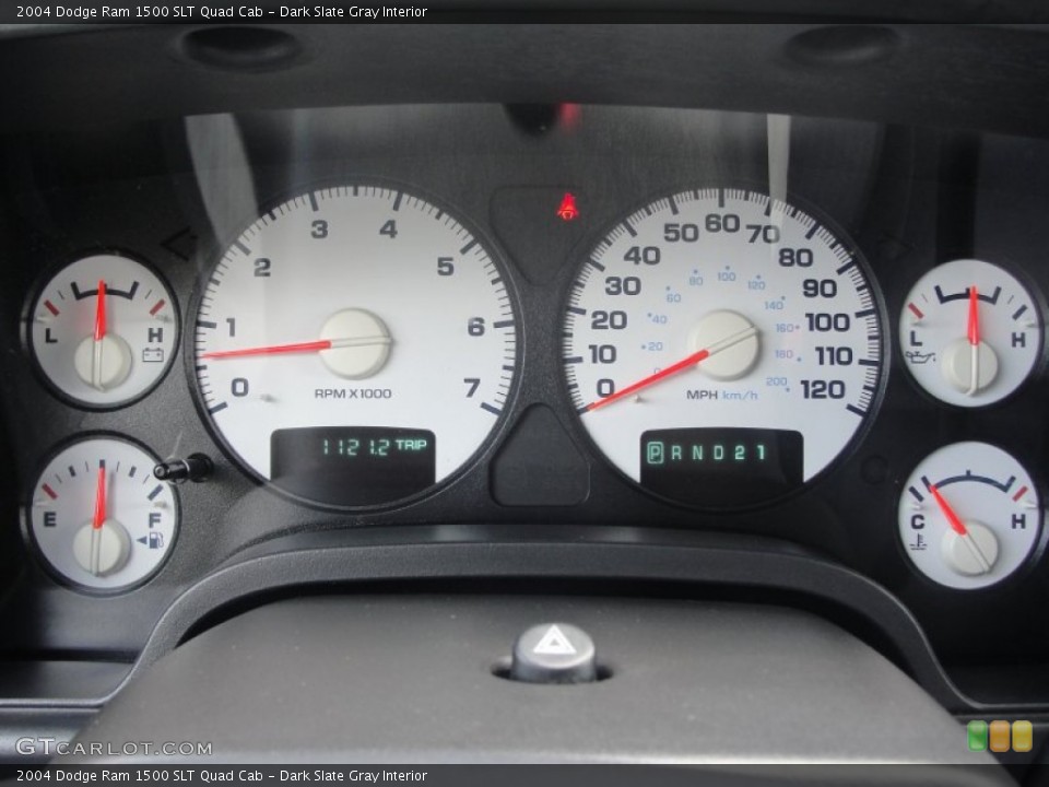 Dark Slate Gray Interior Gauges for the 2004 Dodge Ram 1500 SLT Quad Cab #64606189
