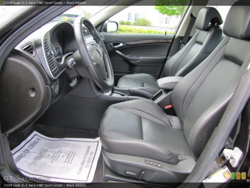 Black Interior Photo for the 2008 Saab 9-3 Aero XWD Sport Sedan #64617468