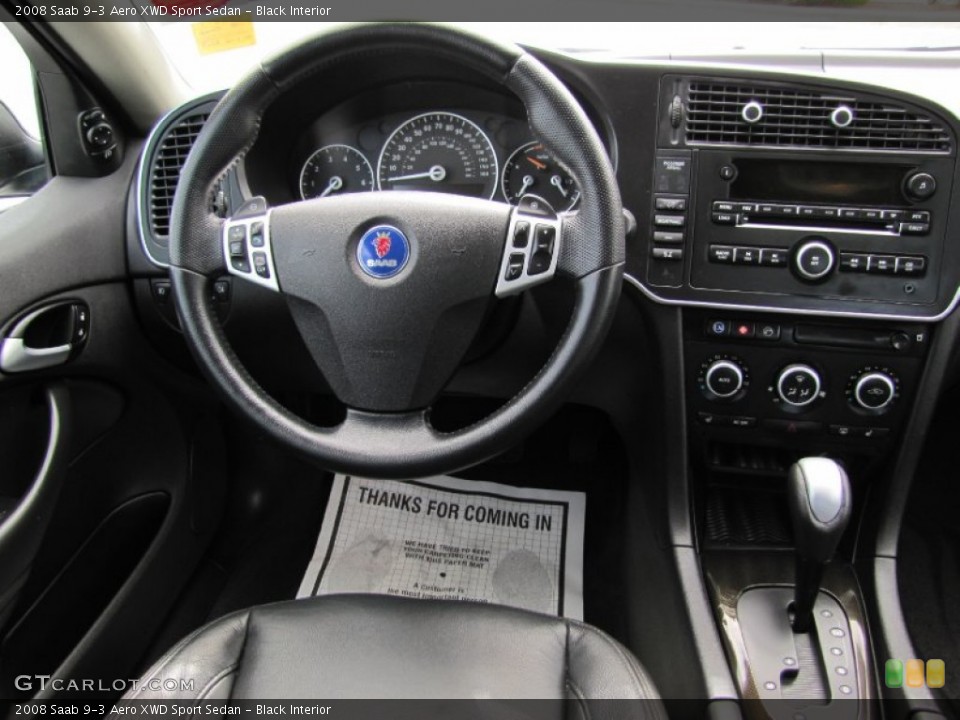 Black Interior Dashboard for the 2008 Saab 9-3 Aero XWD Sport Sedan #64617475