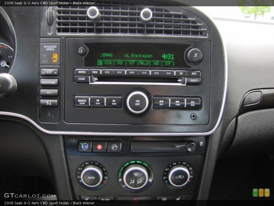 Black Interior Controls for the 2008 Saab 9-3 Aero XWD Sport Sedan #64617559
