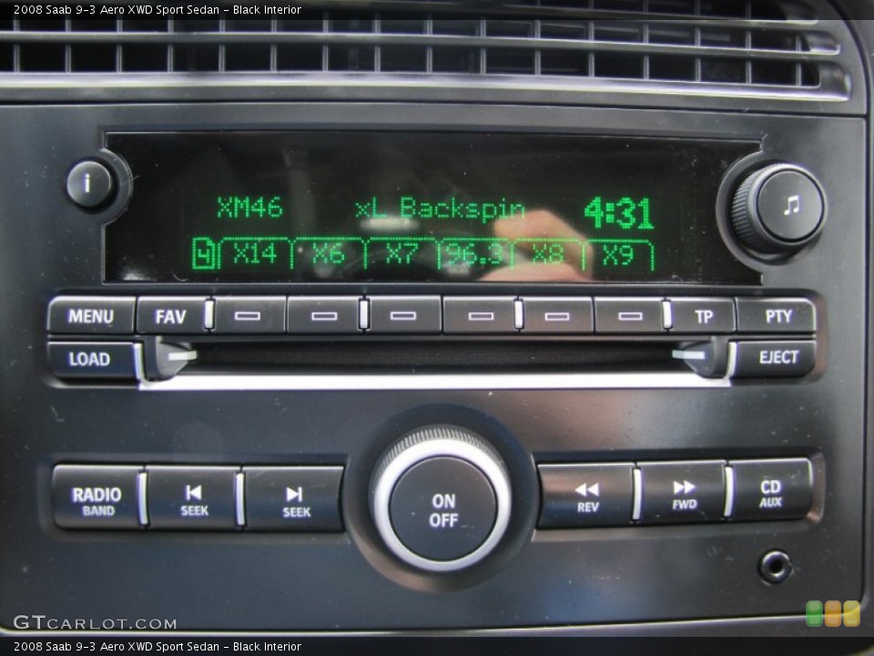 Black Interior Audio System for the 2008 Saab 9-3 Aero XWD Sport Sedan #64617577