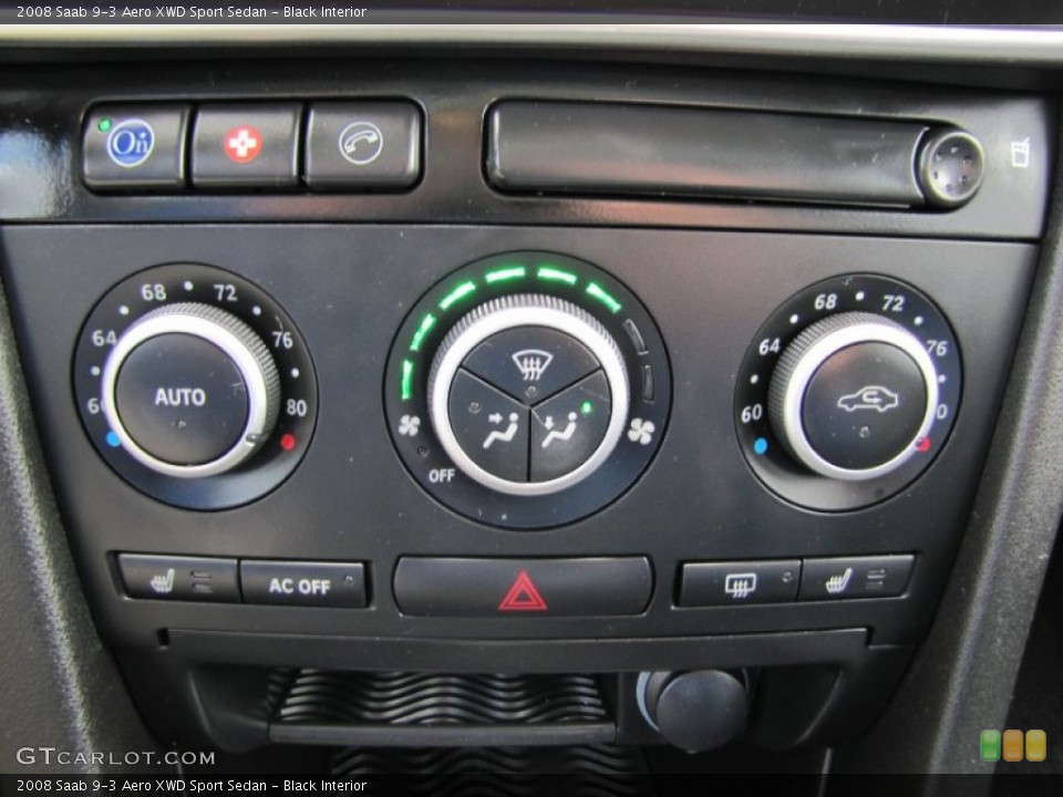 Black Interior Controls for the 2008 Saab 9-3 Aero XWD Sport Sedan #64617586