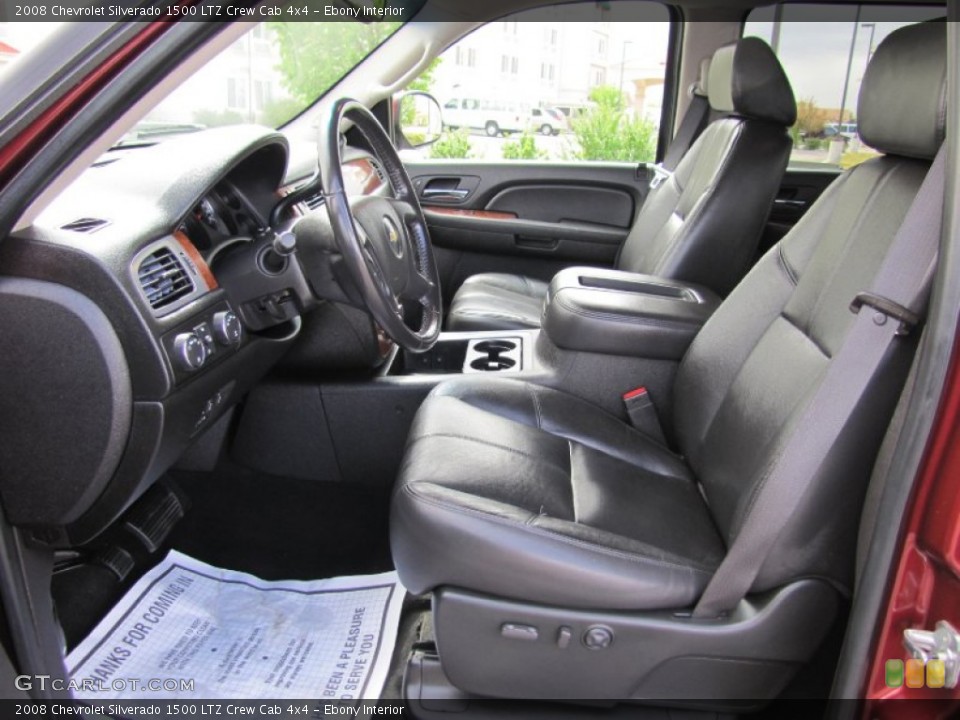 Ebony Interior Photo for the 2008 Chevrolet Silverado 1500 LTZ Crew Cab 4x4 #64617782