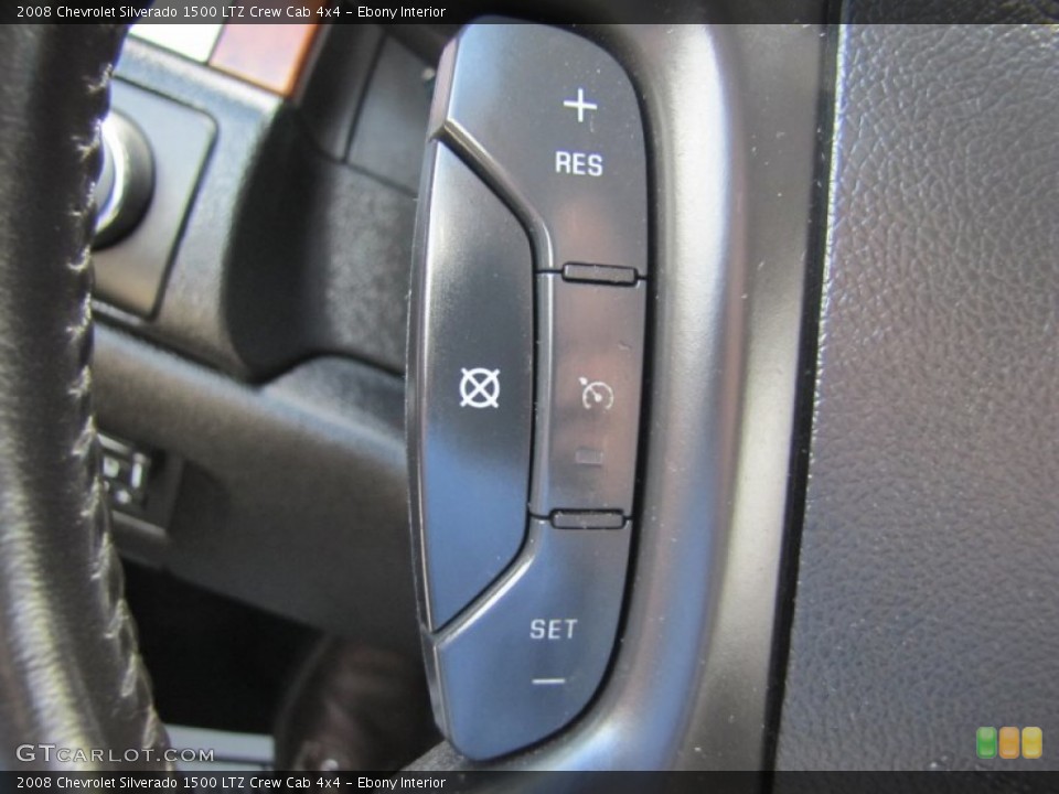 Ebony Interior Controls for the 2008 Chevrolet Silverado 1500 LTZ Crew Cab 4x4 #64617820