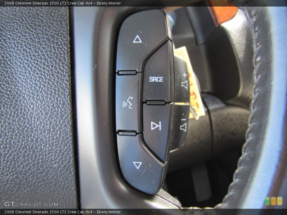 Ebony Interior Controls for the 2008 Chevrolet Silverado 1500 LTZ Crew Cab 4x4 #64617829