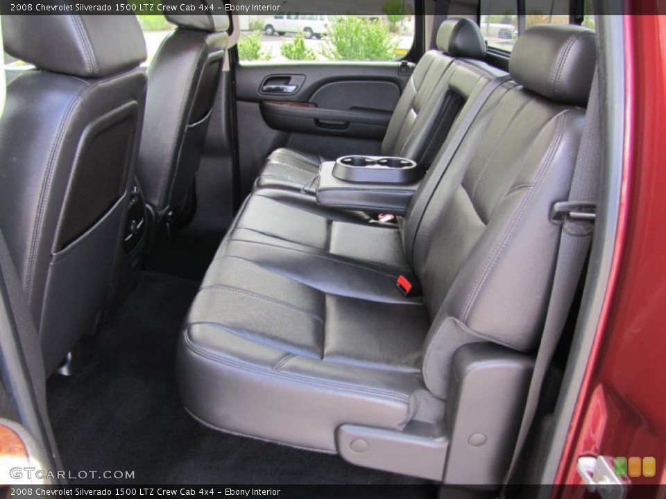 Ebony Interior Photo for the 2008 Chevrolet Silverado 1500 LTZ Crew Cab 4x4 #64617952