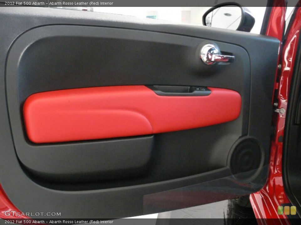 Abarth Rosso Leather (Red) Interior Door Panel for the 2012 Fiat 500 Abarth #64622233