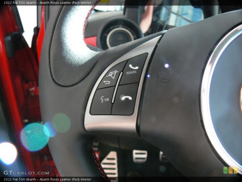 Abarth Rosso Leather (Red) Interior Controls for the 2012 Fiat 500 Abarth #64622275
