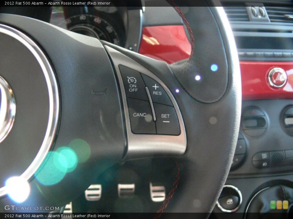 Abarth Rosso Leather (Red) Interior Controls for the 2012 Fiat 500 Abarth #64622287
