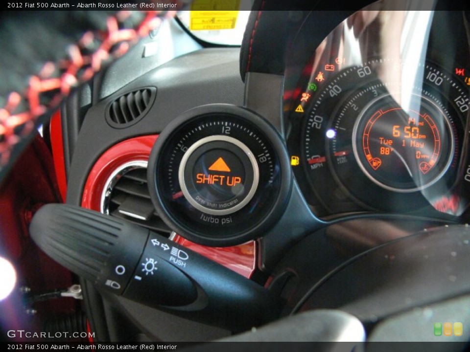 Abarth Rosso Leather (Red) Interior Gauges for the 2012 Fiat 500 Abarth #64622293