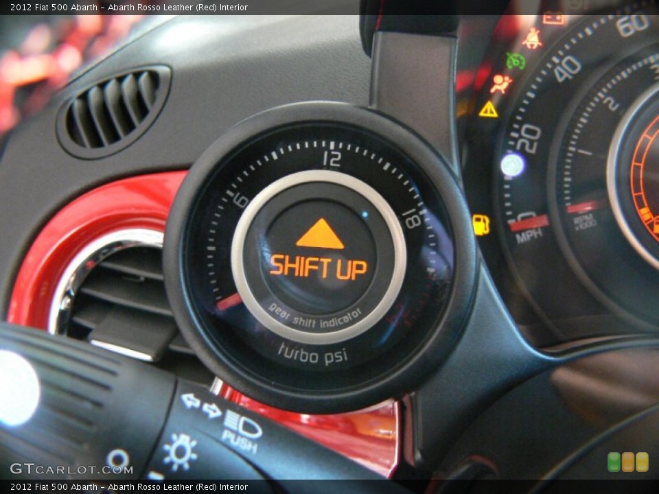 Abarth Rosso Leather (Red) Interior Gauges for the 2012 Fiat 500 Abarth #64622302