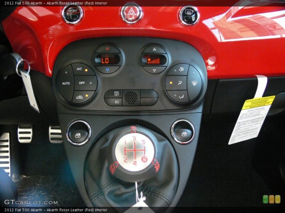 Abarth Rosso Leather (Red) Interior Controls for the 2012 Fiat 500 Abarth #64622325
