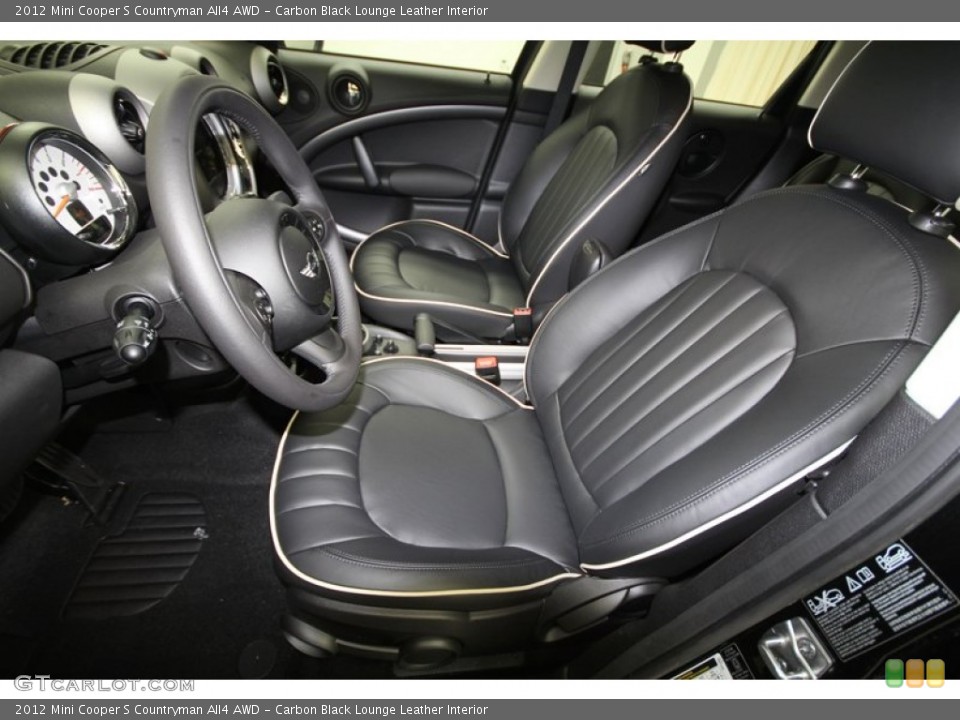 Carbon Black Lounge Leather Interior Photo for the 2012 Mini Cooper S Countryman All4 AWD #64623004