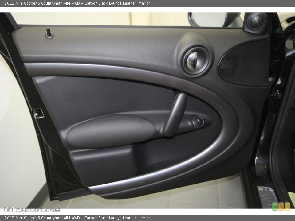 Carbon Black Lounge Leather Interior Door Panel for the 2012 Mini Cooper S Countryman All4 AWD #64623093
