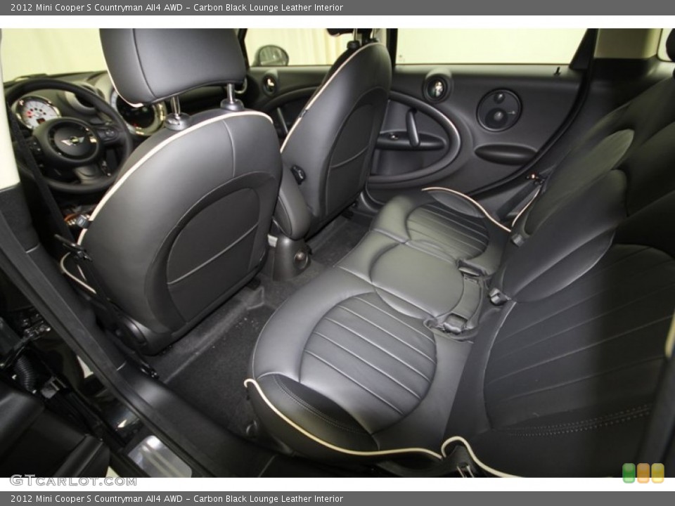 Carbon Black Lounge Leather Interior Rear Seat for the 2012 Mini Cooper S Countryman All4 AWD #64623207