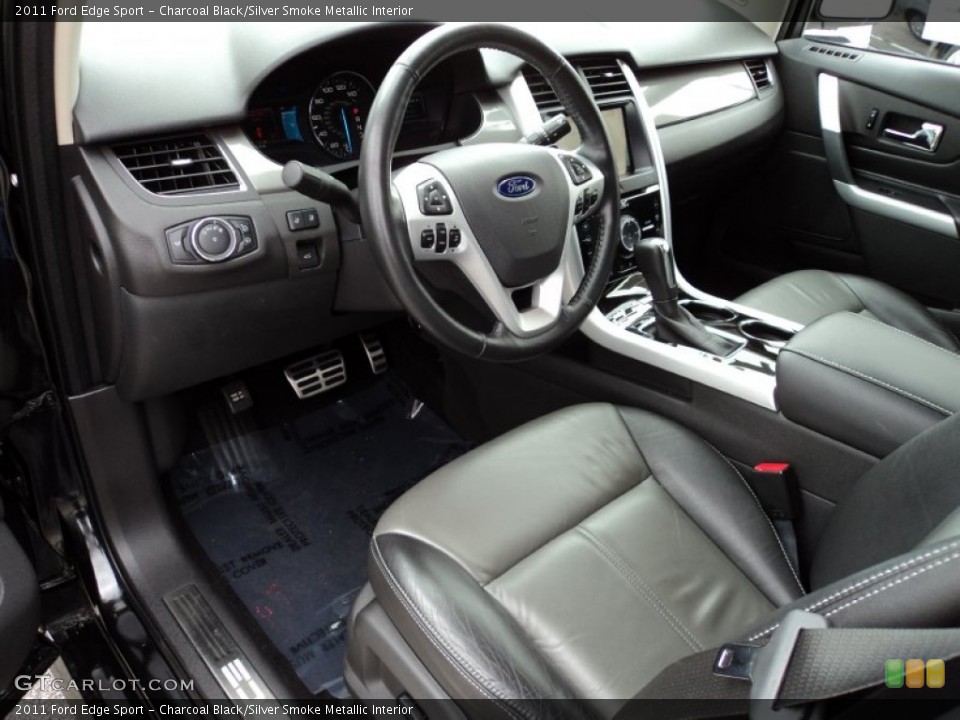 Charcoal Black/Silver Smoke Metallic Interior Prime Interior for the 2011 Ford Edge Sport #64631912