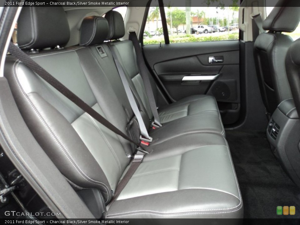 Charcoal Black/Silver Smoke Metallic Interior Rear Seat for the 2011 Ford Edge Sport #64631953