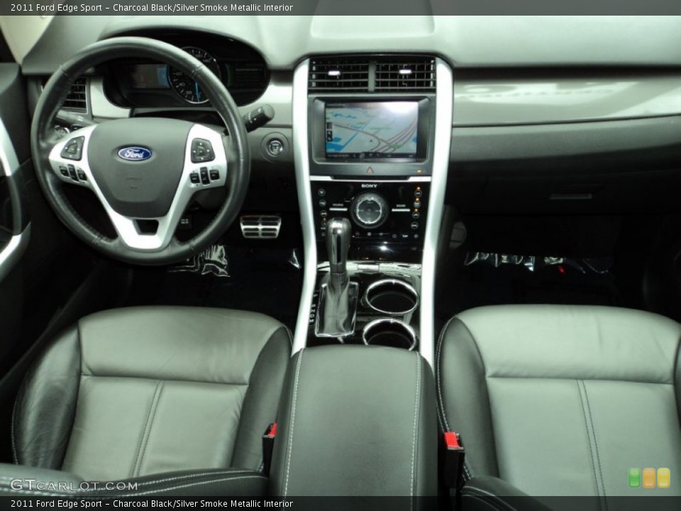 Charcoal Black/Silver Smoke Metallic Interior Dashboard for the 2011 Ford Edge Sport #64631959