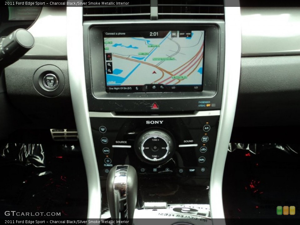 Charcoal Black/Silver Smoke Metallic Interior Navigation for the 2011 Ford Edge Sport #64631977