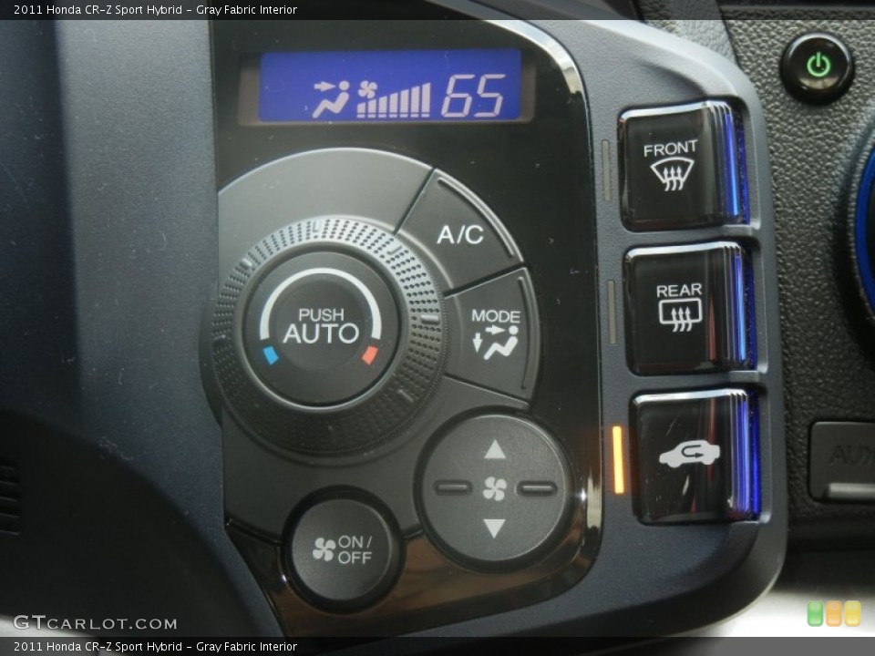 Gray Fabric Interior Controls for the 2011 Honda CR-Z Sport Hybrid #64634470