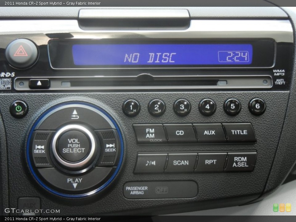 Gray Fabric Interior Controls for the 2011 Honda CR-Z Sport Hybrid #64634477