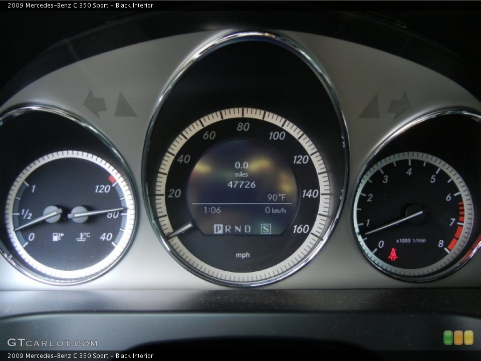 Black Interior Gauges for the 2009 Mercedes-Benz C 350 Sport #64641922