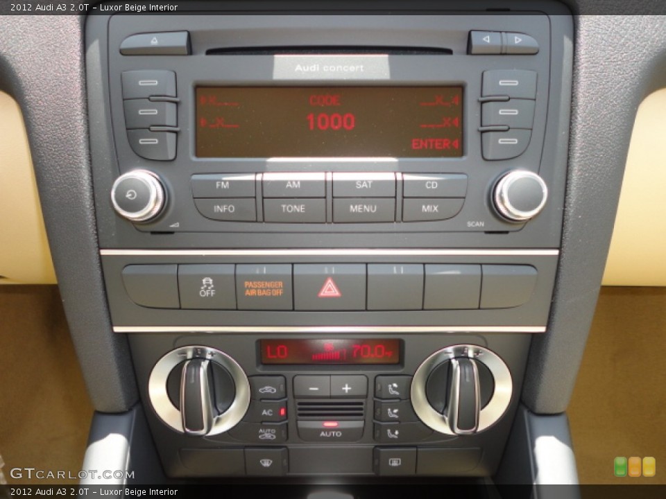Luxor Beige Interior Controls for the 2012 Audi A3 2.0T #64643345