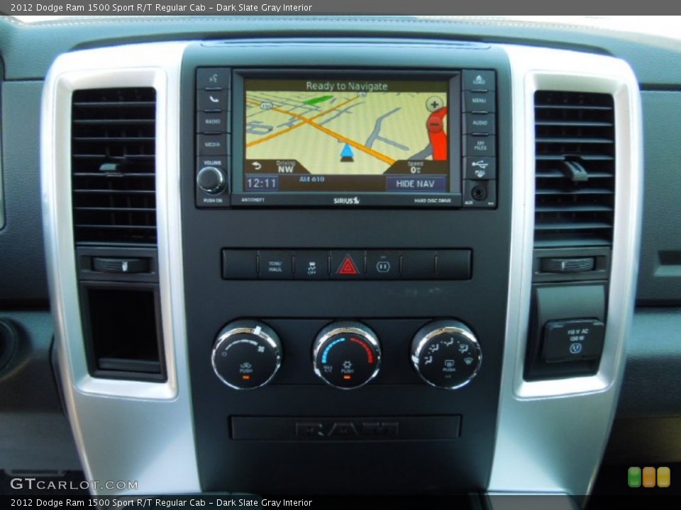 Dark Slate Gray Interior Navigation for the 2012 Dodge Ram 1500 Sport R/T Regular Cab #64649115