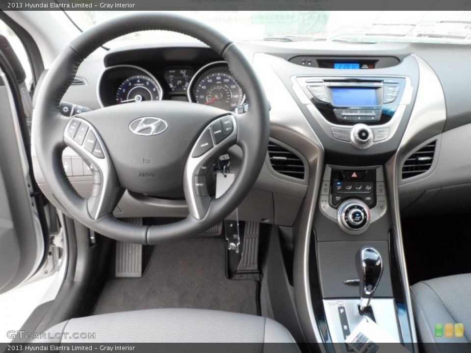 Gray Interior Dashboard for the 2013 Hyundai Elantra Limited #64650517