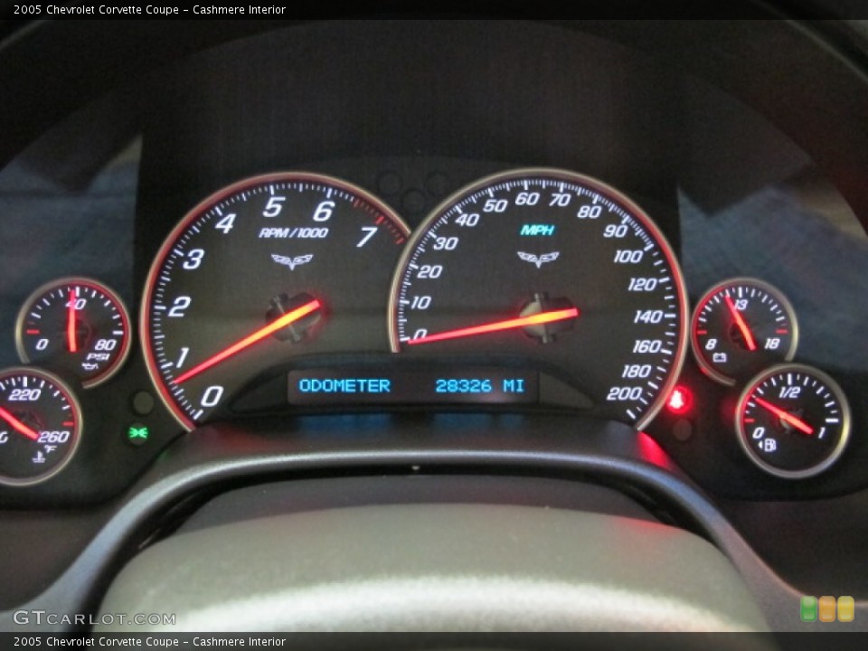 Cashmere Interior Gauges for the 2005 Chevrolet Corvette Coupe #64650876