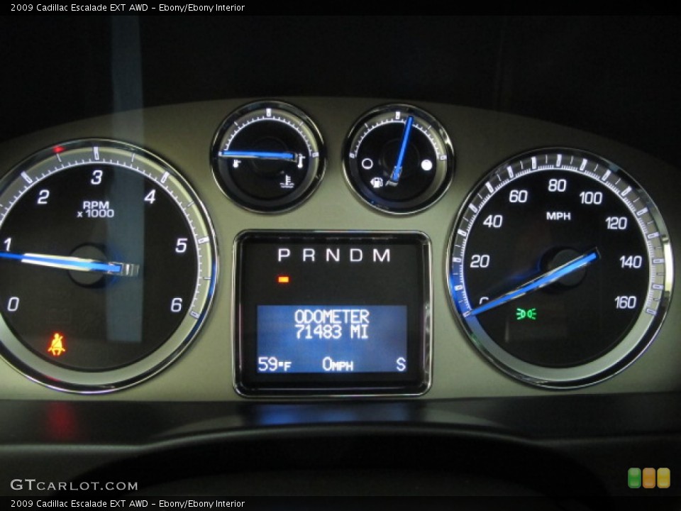 Ebony/Ebony Interior Gauges for the 2009 Cadillac Escalade EXT AWD #64651276