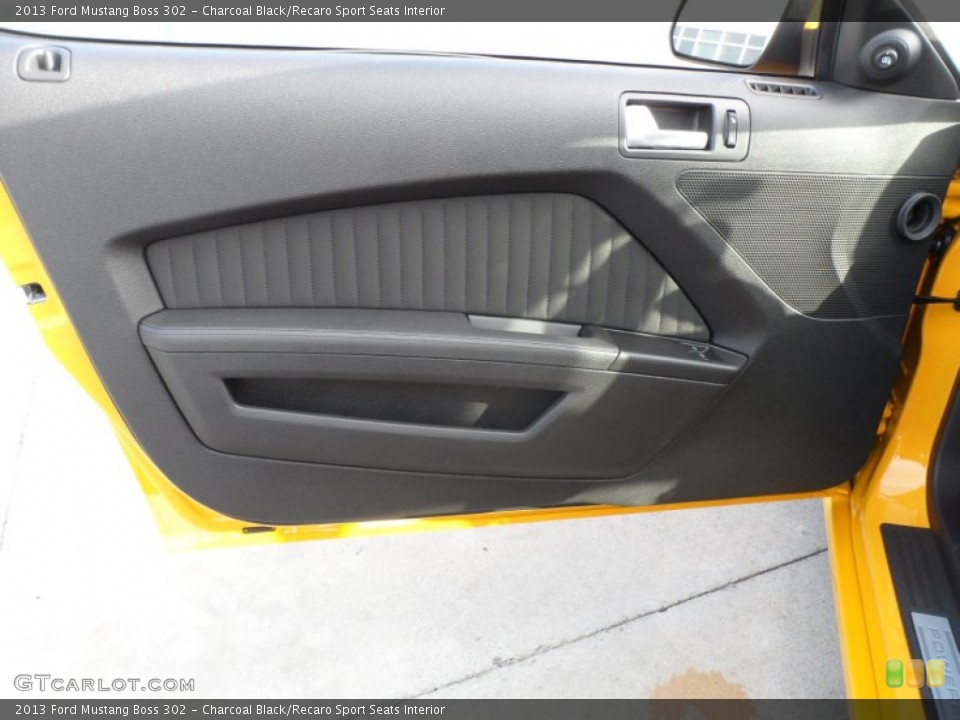 Charcoal Black/Recaro Sport Seats Interior Door Panel for the 2013 Ford Mustang Boss 302 #64652164