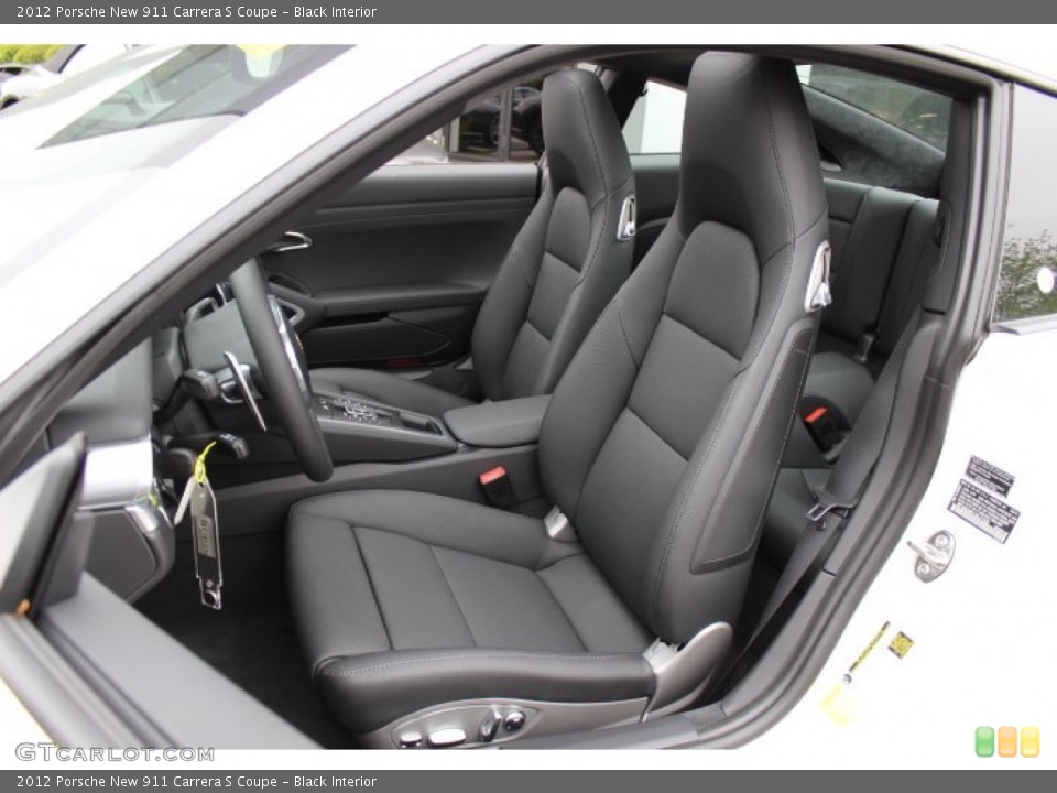 Black Interior Front Seat for the 2012 Porsche New 911 Carrera S Coupe #64665269