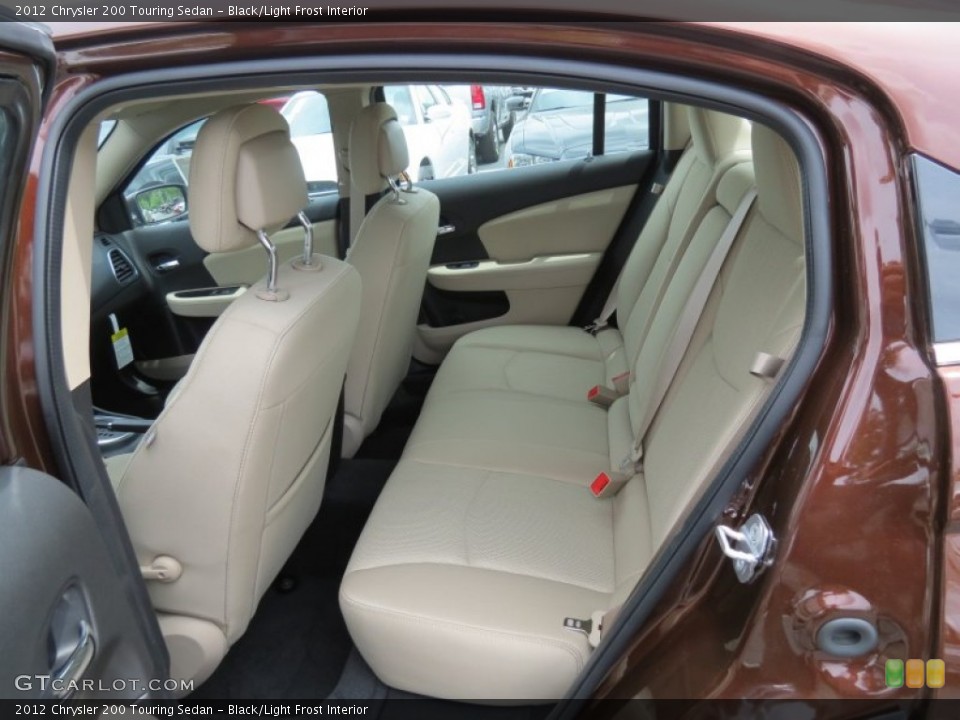 Black/Light Frost Interior Rear Seat for the 2012 Chrysler 200 Touring Sedan #64665552